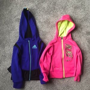 Nike&Adidas Zip-Up Hoodie Toddler Girls